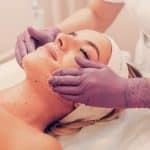 woman getting chemical peel
